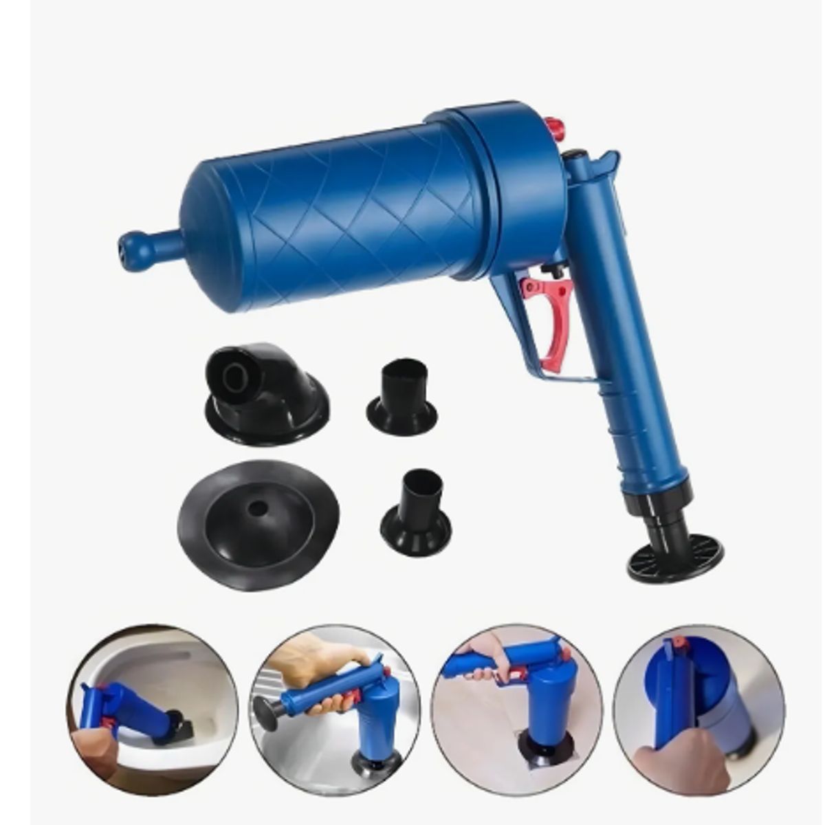 GENERICO - Pistola Destapador Sopapo Cañerias, Baños, Tinas