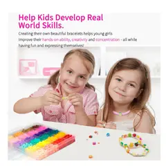 GENERICO - Kit Para Hacer Pulseras De Mostacillas 48 Colores 12000 Uds