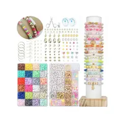 GENERICO - Juego De Cuentas 24 Colores Y Letras 4800 Kit Hacer Pulseras