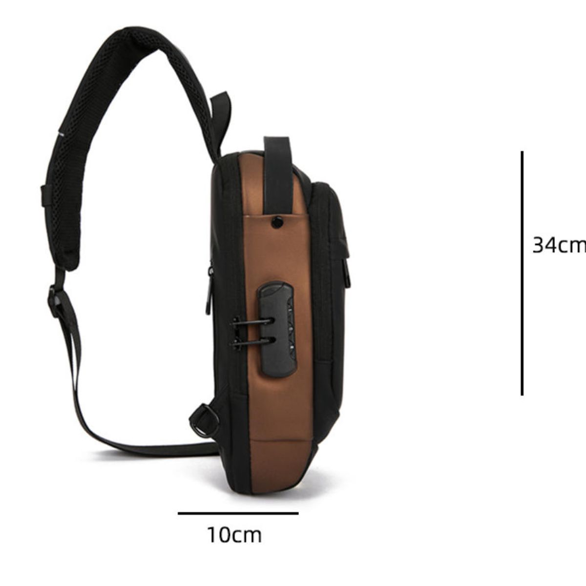 ATURE - Bolso Unisex Impermeable Anti-robo Perfecto Para Exteriores Negro Bolsa De Pecho Impermeable