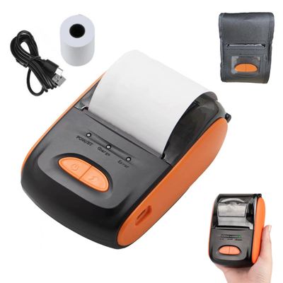 Ature Impresora Térmica Portátil 58Mm Bluetoo Naranja