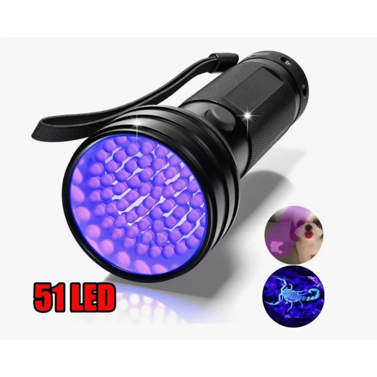 GENERICO - Linterna Ultravioleta 051 Led Uv Luz Negra, A Pila