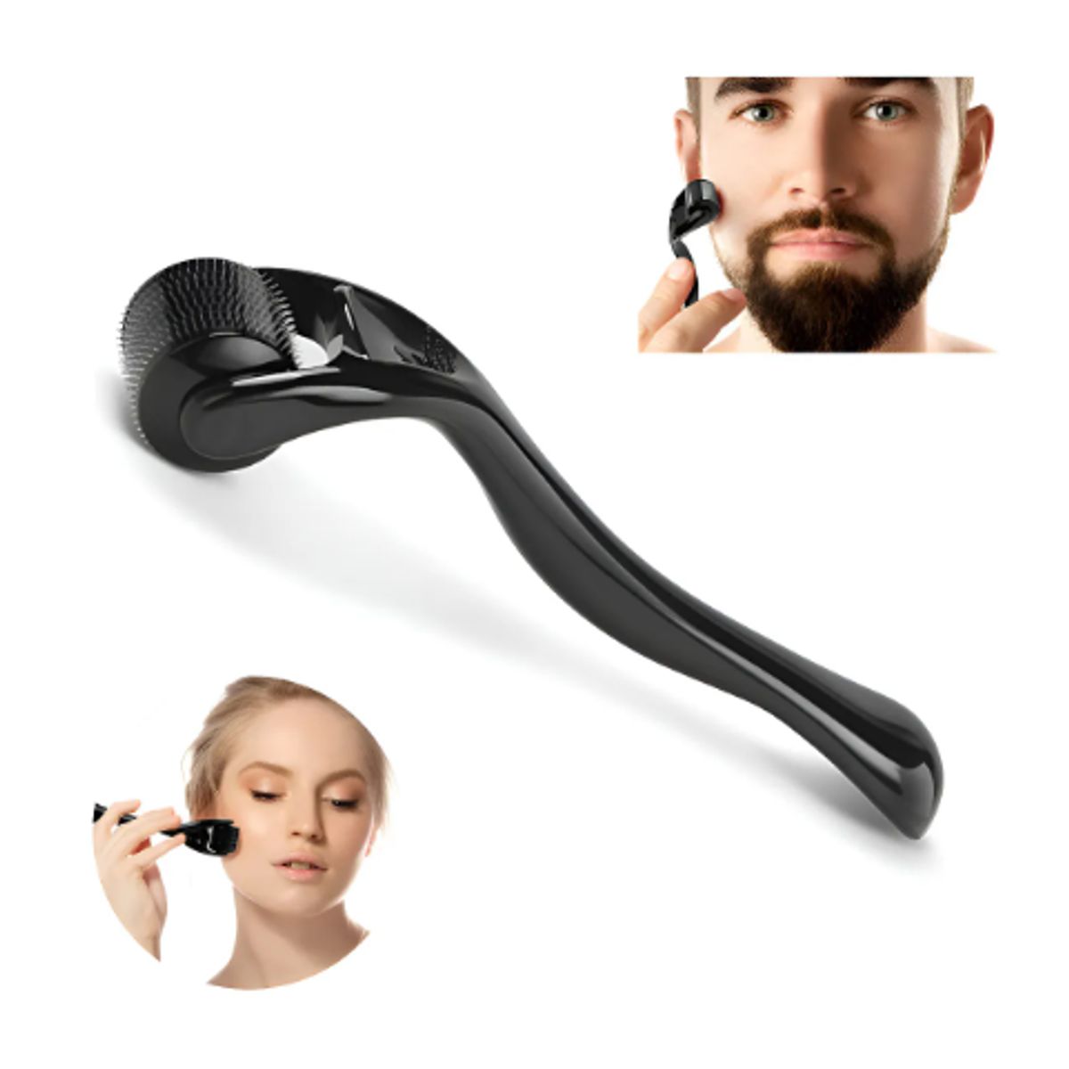 GENERICO - Dermo Roller Rodillo Dermatológico Crecimiento Barba Cabello