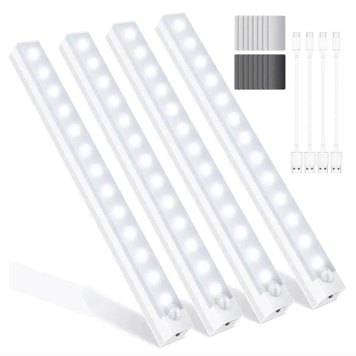 GENERICO - lamparas De Pared Inteligentes Interior Led Con Sensor,30cm Estructura Blanco