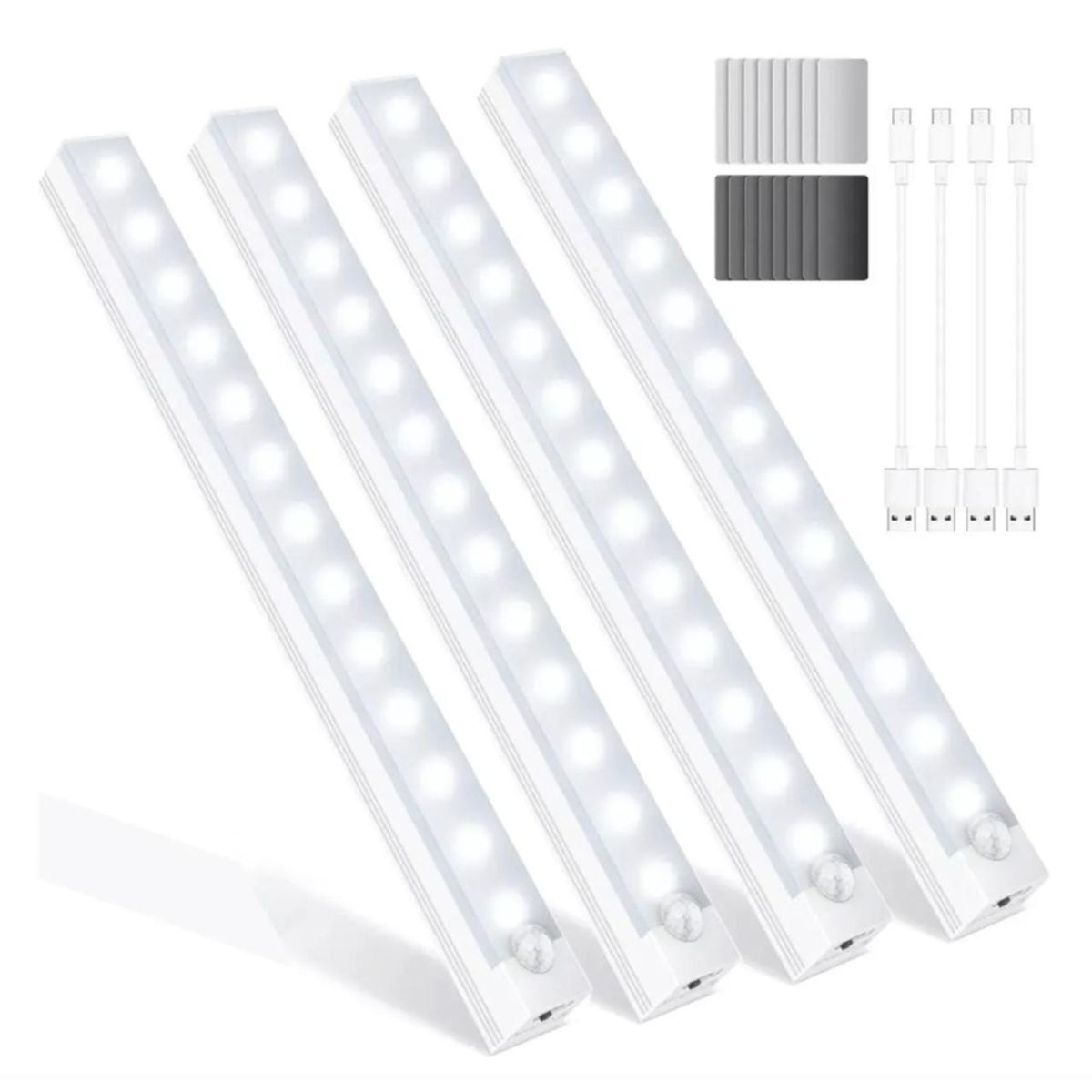 GENERICO - lamparas De Pared Inteligentes Interior Led Con Sensor,30cm Estructura Blanco