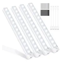 GENERICO - Lamparas De Pared Inteligentes Interior Led Con Sensor,30cm Estructura Blanco
