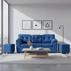 DECO OUTLET - Living Polonia 3C+2 Pouf Tela