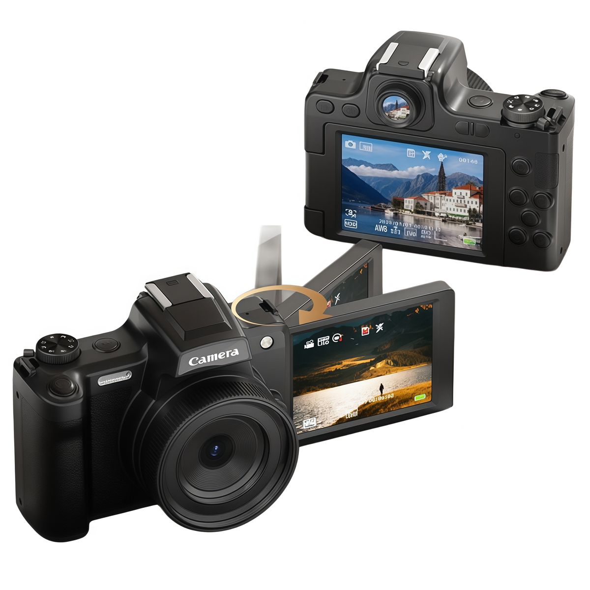RENVMEXY - Cámara Digital 4K 68MP Visor Réflex 28x Zoom Digital + 64GB Gratis