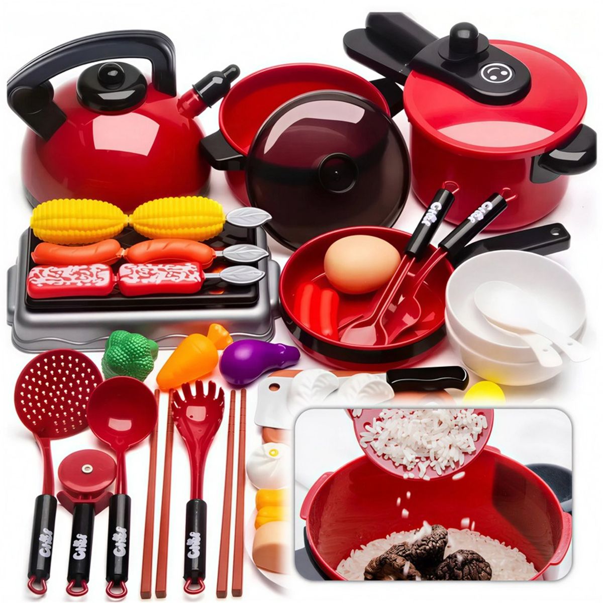 GENERICO - Juego De Juguetes De Cocina Para Niños Pequeños 51 Piezas