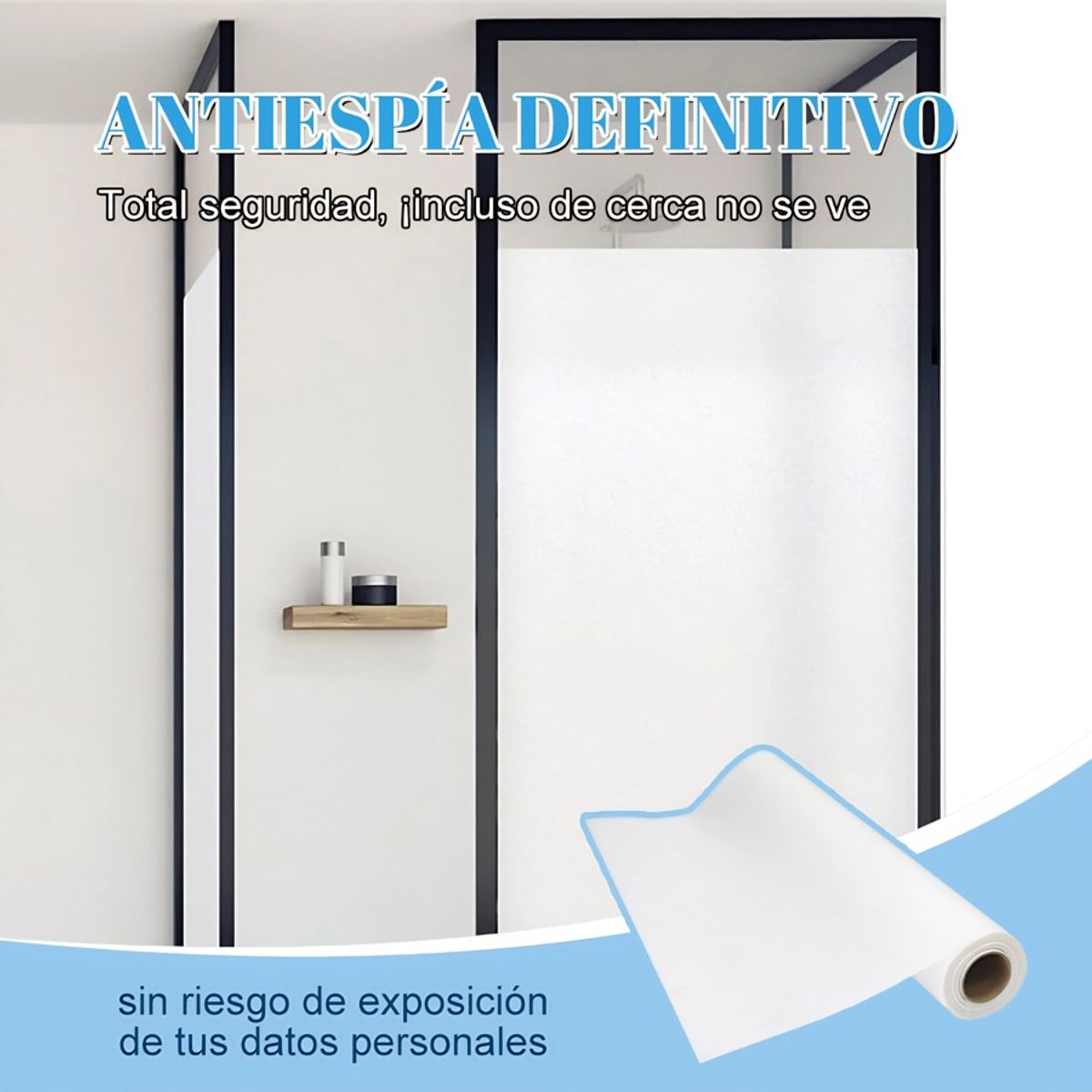 GENERICO - Empavonado Para Vidrios Privacidad Opaco Film Baño 1mx5m