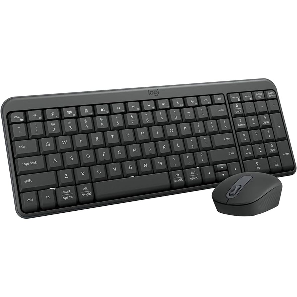LOGITECH - Kit Teclado & Mouse Inalámbrico Logitech MK250 Compact, Qwerty Bluetooth Grafito