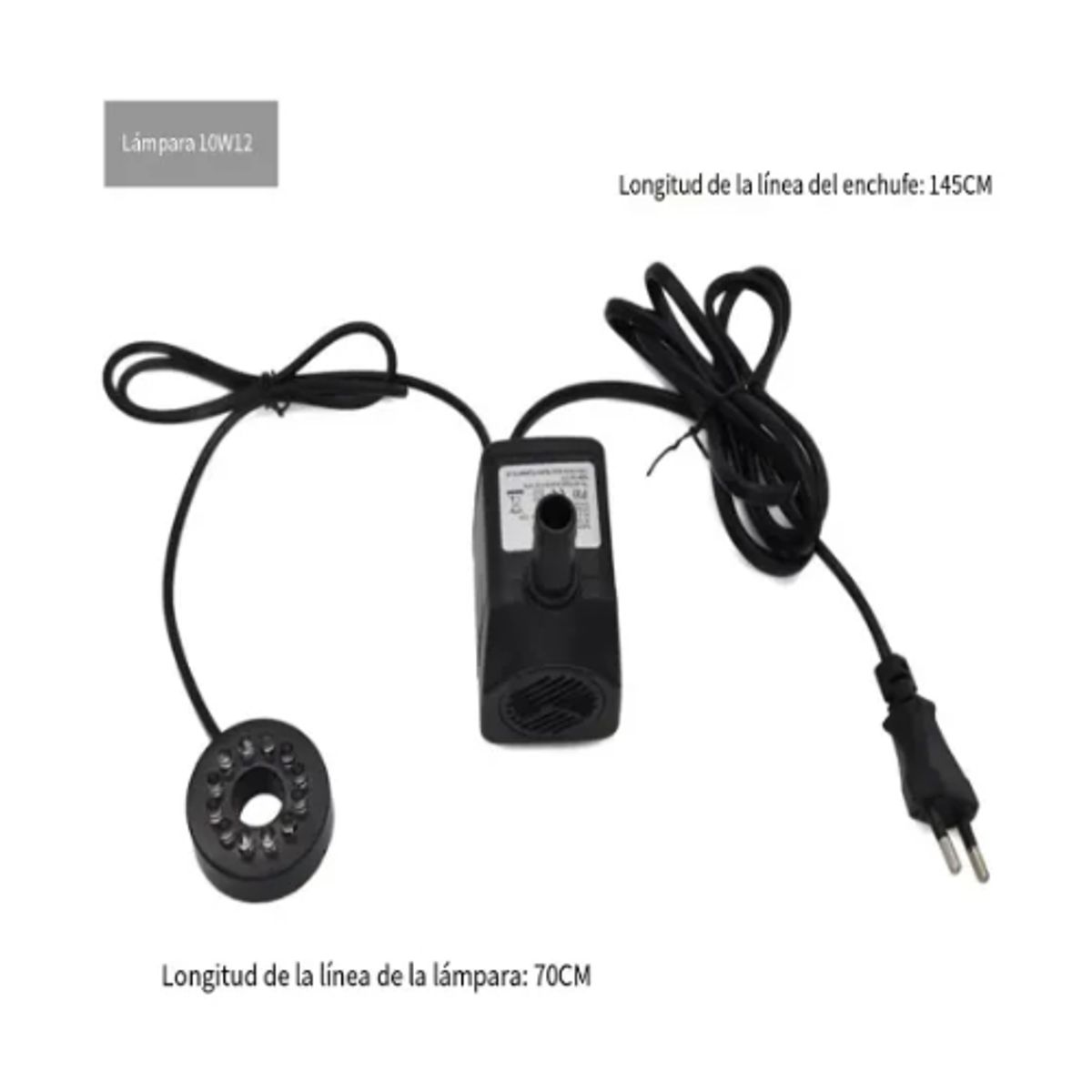 GENERICO - Bomba De Agua Sumergible 12 Luces Led Pileta Acuario Koi