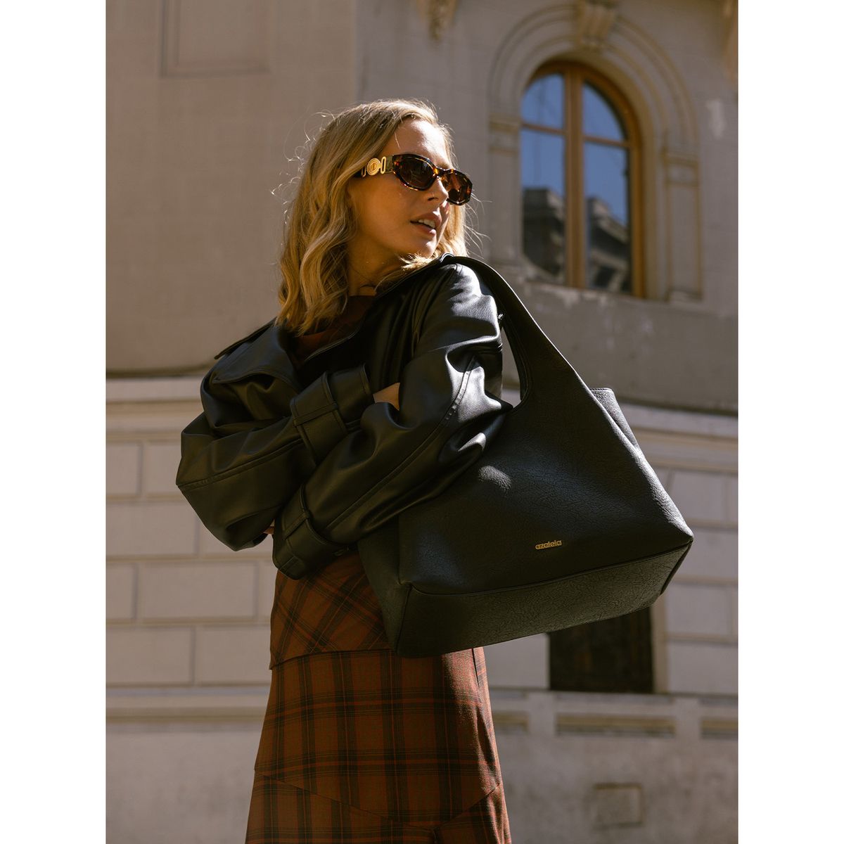 AZALEIA - Cartera Mujer Julieta Hobo Negro AZALEIA