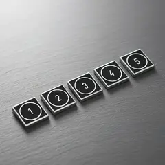 GENERICO - Rotulo Lamicoid Adhesivo Números 1 AL 5 (X5 C/u)