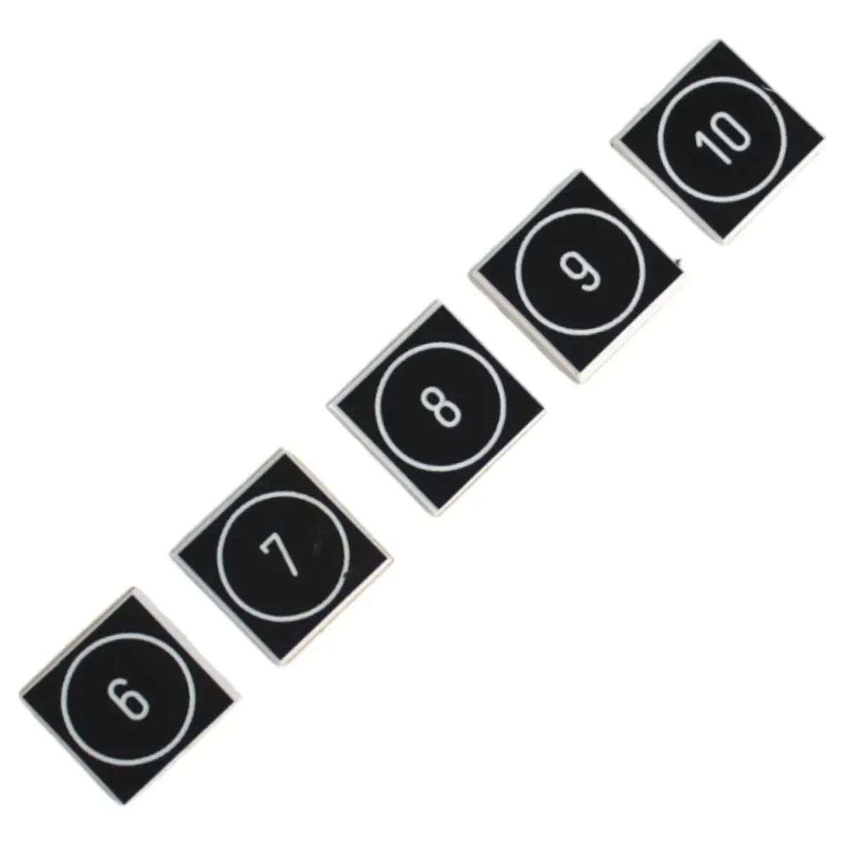 GENERICO - Rotulo Lamicoid Adhesivo Números 6 AL 10 (X5 C/u)