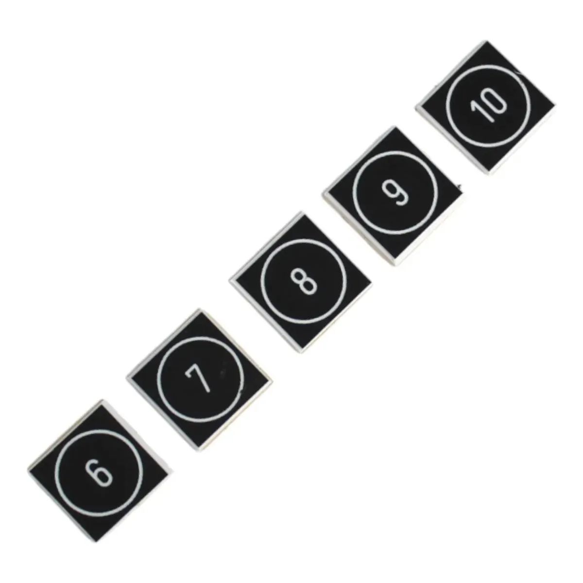 GENERICO - Rotulo Lamicoid Adhesivo Números 11 AL 15 (X5 C/u)