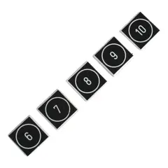 GENERICO - Rotulo Lamicoid Adhesivo Números 11 AL 15 (X5 C/u)