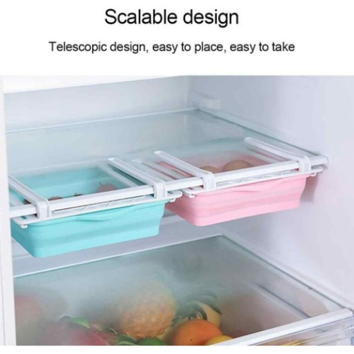 GENERICO - Cesta Organizadora Plegable Refrigerador Almacenamiento Azar - 228105 B48
