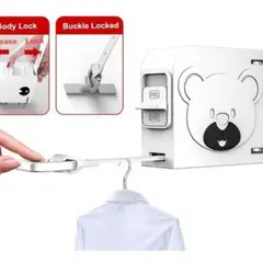 GENERICO - Tendedero Invisible Cuerda Plegable Retráctil Ropa Colgador Blanco - 262097