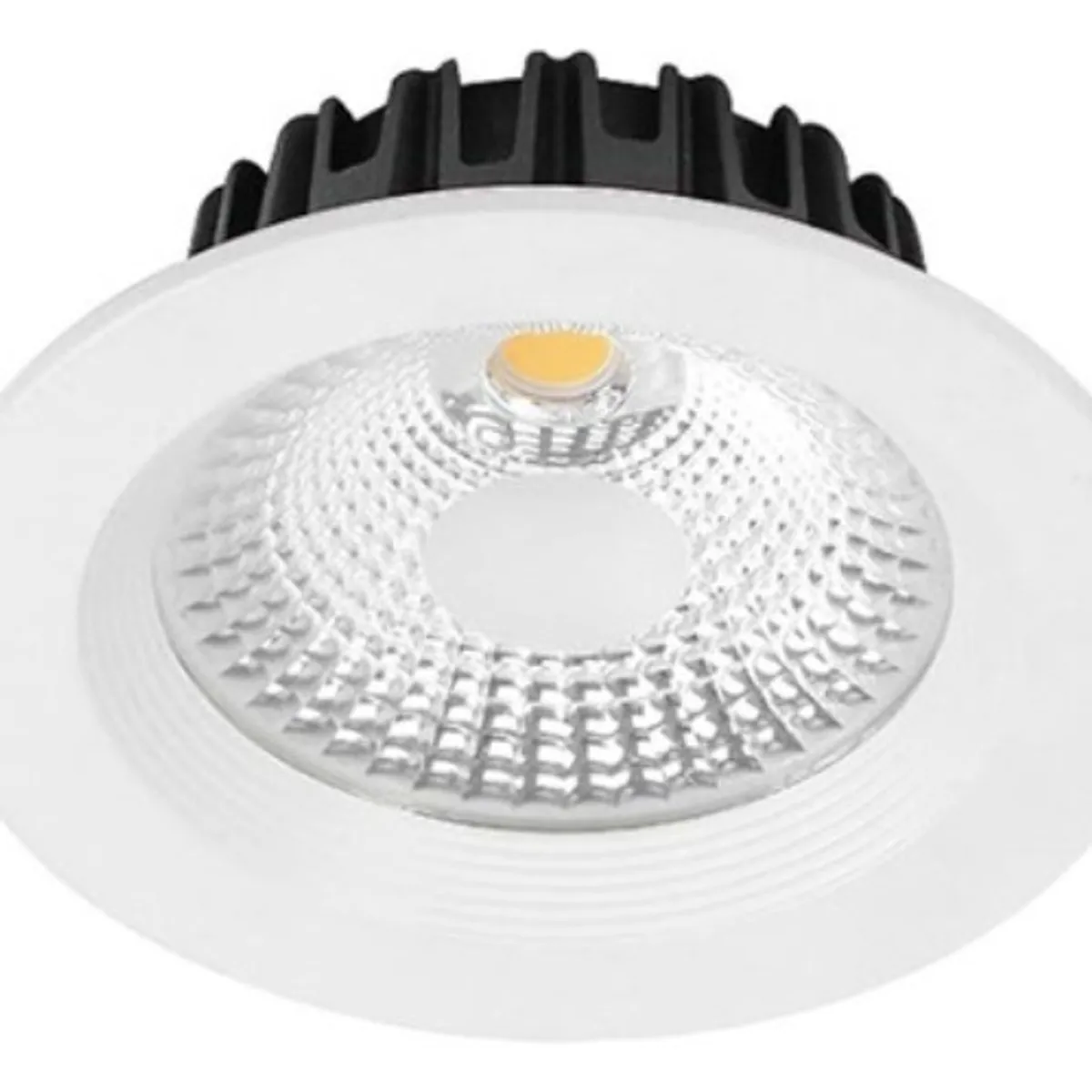 GENERICO - X5 Foco Panel Plafón Led Embutido 10w Redondo Luz Calida Cob Blanco - 003382