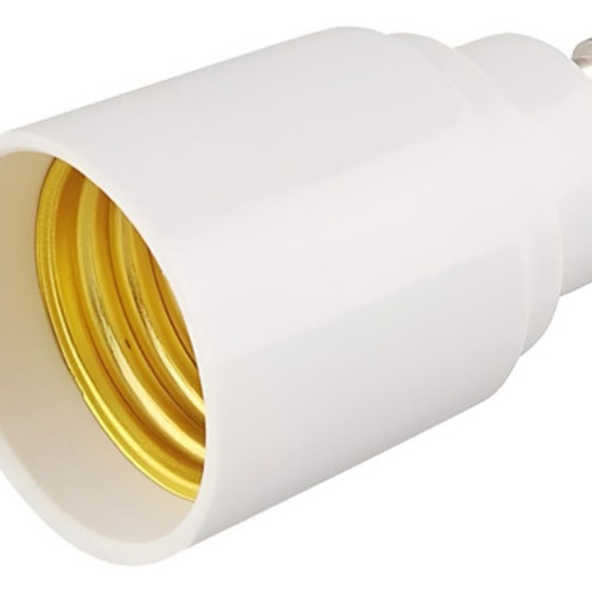 GENERICO - Pack 10 Adaptador Soquete Para Ampolleta Base Gu10 A E27 Blanco - 003386