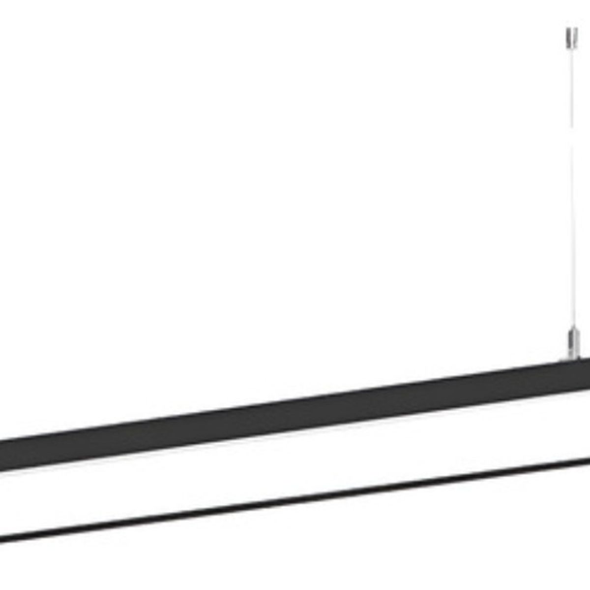 GENERICO - Lámpara Lineal Barra Led Colgante 48w Luz Neutra 4000k Negro - 003407