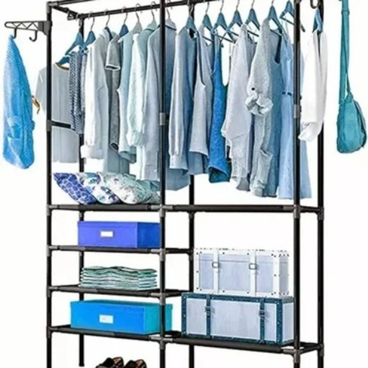 GENERICO - Perchero De Piso Para Organizador Ropa Rack Colgador Closet Negro - 300034