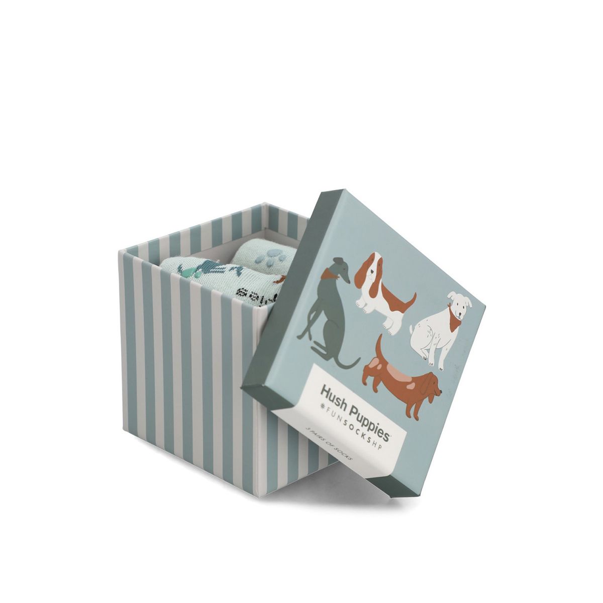 HUSH PUPPIES - Pack 3 Calcetines Algodón Niño Pack Gift Dog Azul HUSH PUPPIES