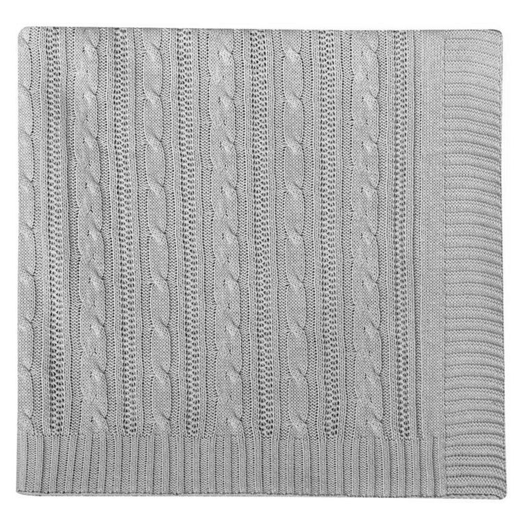 KIDSCOOL Manta Tricot Tejido De Punto 100 X 70 Cm Gris