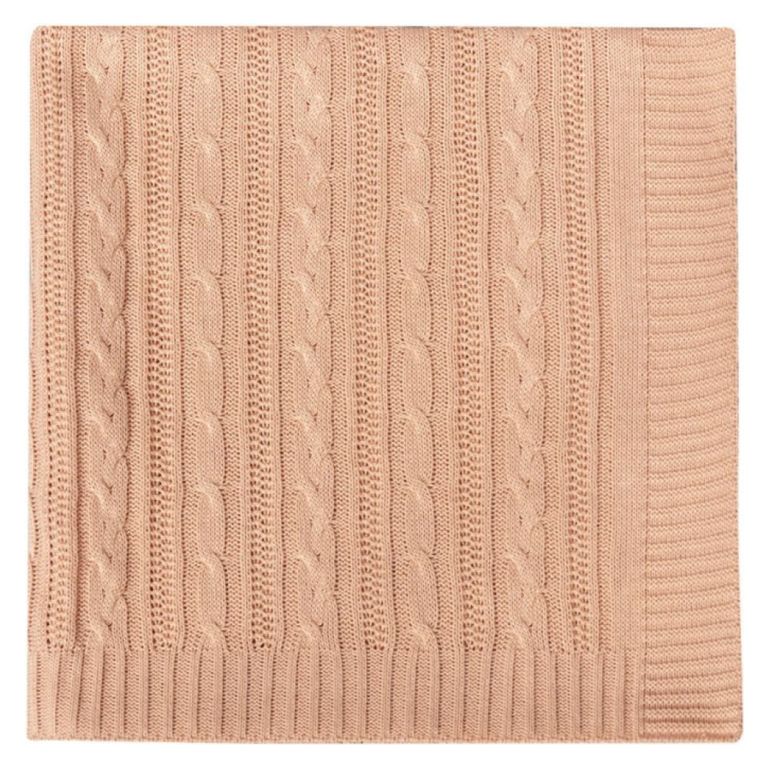Manta Tricot Rosada