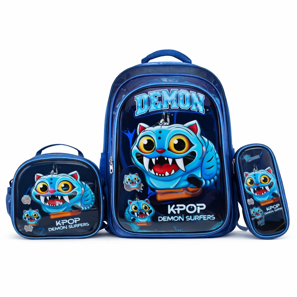 GENERICO - Mochila Tripack Escolar Saya Boys Huntrix Mochila + Lonchera + Estuche