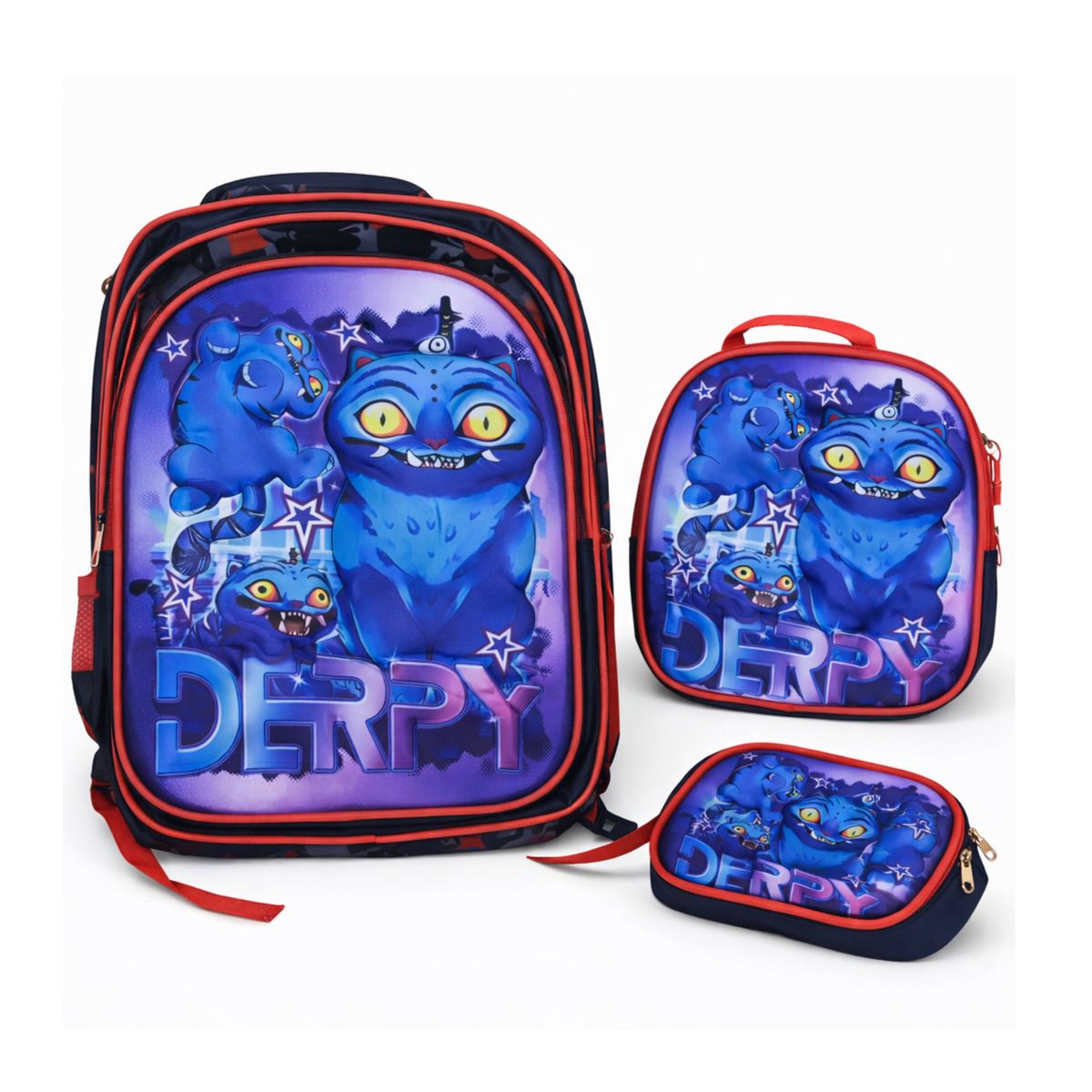 GENERICO - Mochila Tripack Escolar Saya Boys Huntrix Mochila + Lonchera + Estuche