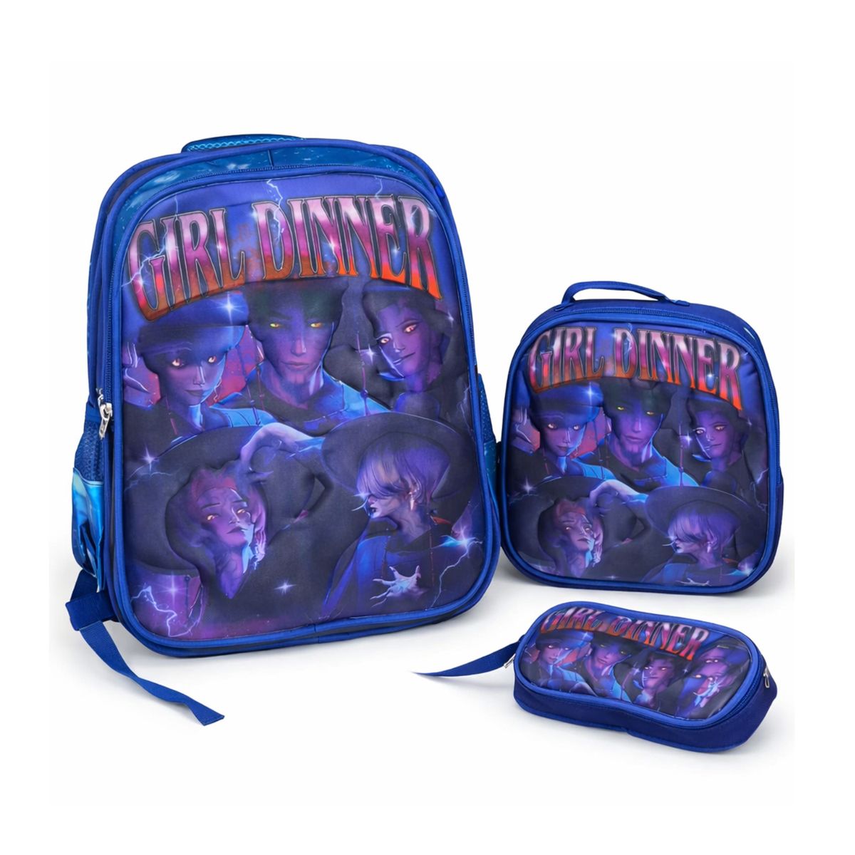 GENERICO - Mochila Tripack Escolar Saya Boys Huntrix Mochila + Lonchera + Estuche