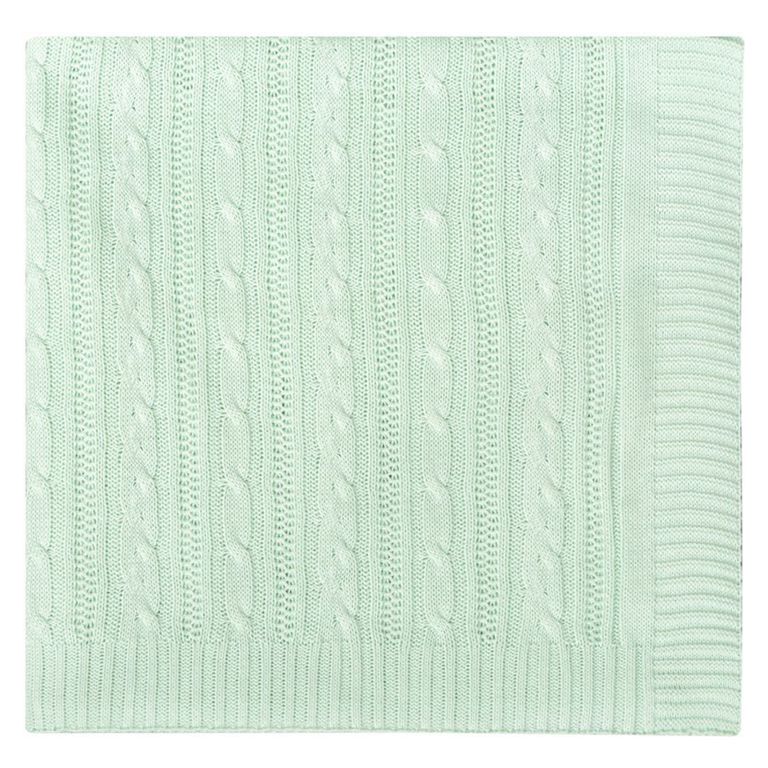 Manta Tricot Unisex Bebé Verde
