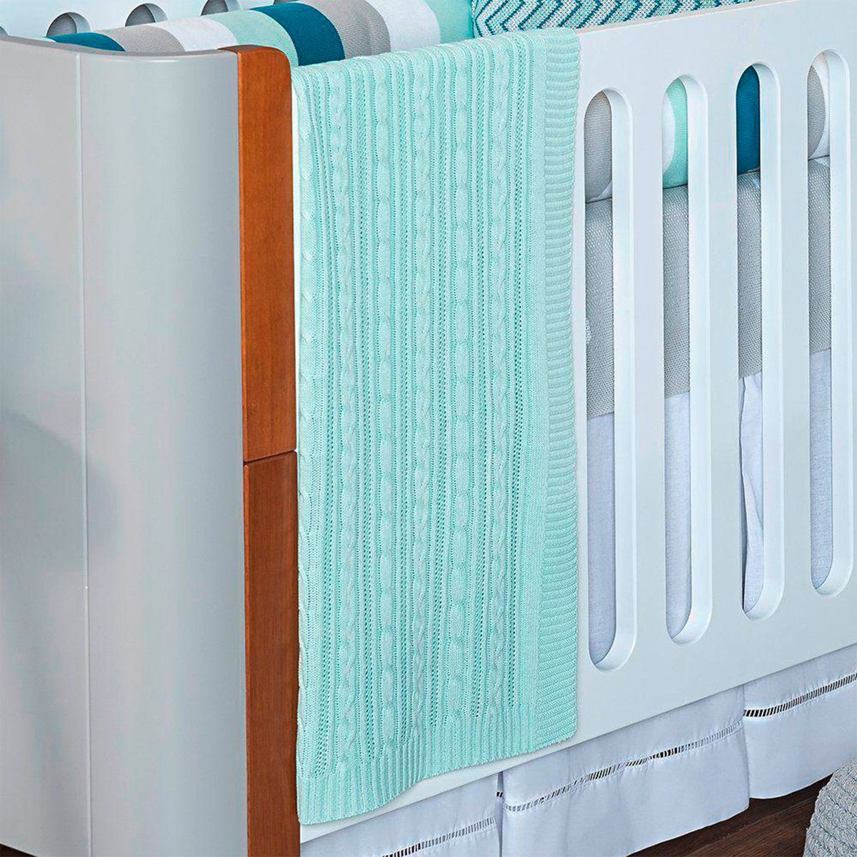 KIDSCOOL - Manta Tricot Unisex Bebé Verde Kidscool