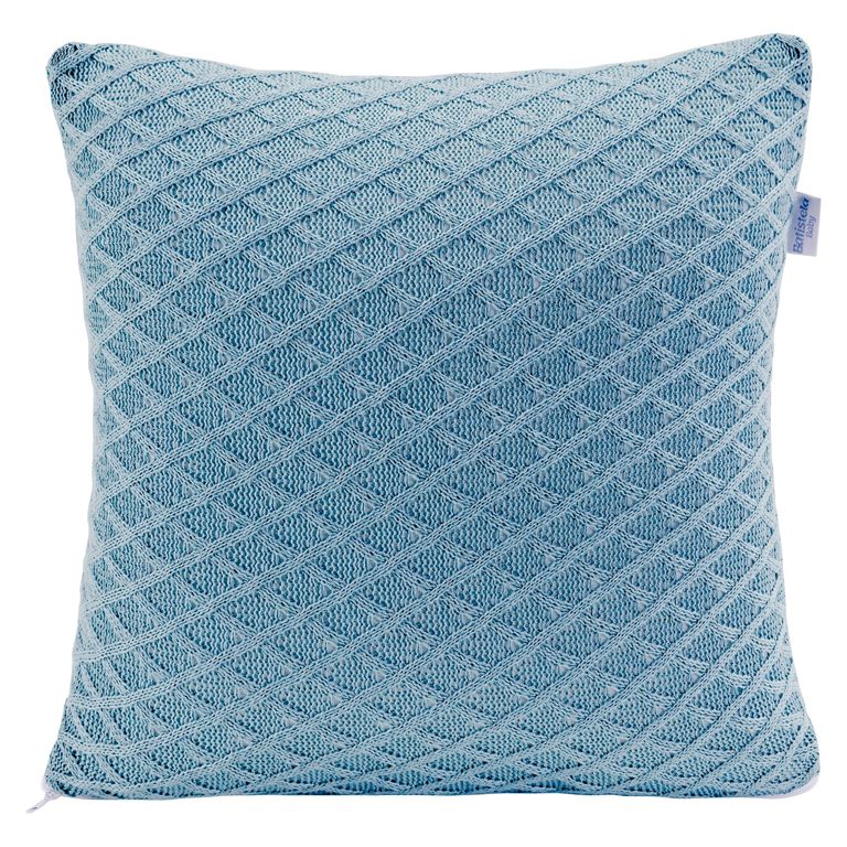 KIDSCOOL Cojin 100% Lana Relleno Silicona Azul