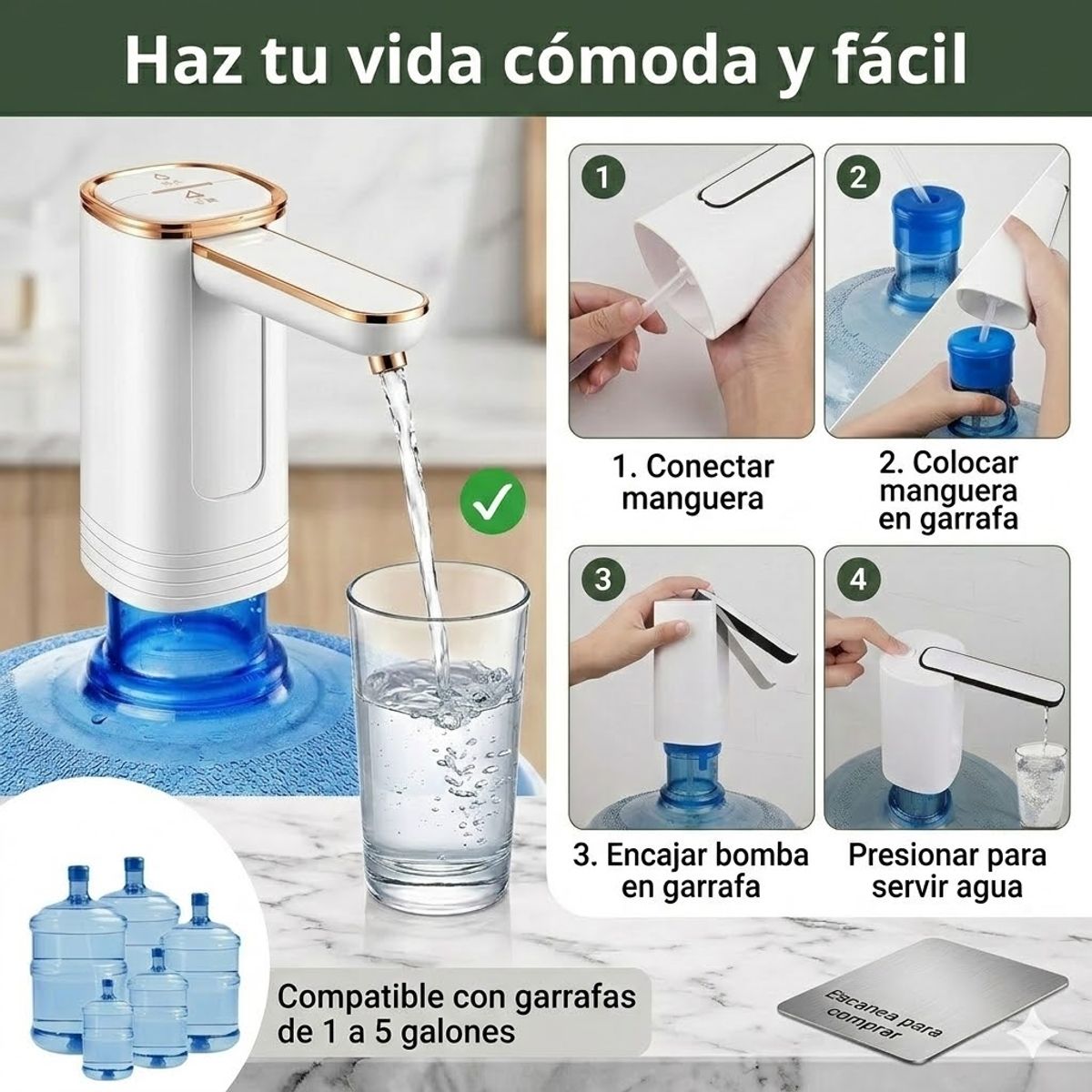 GENERICO - Bomba de agua automática portátil