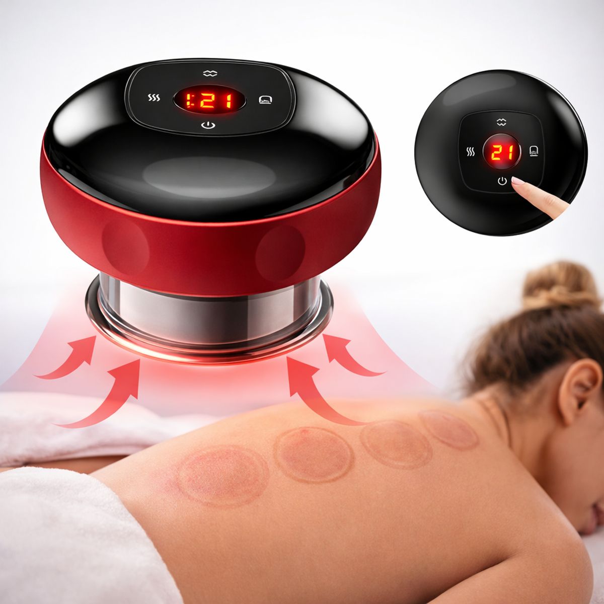 MOVI - Ventosa Eléctrica Portátil para Masaje Profundo y Relajación Muscular