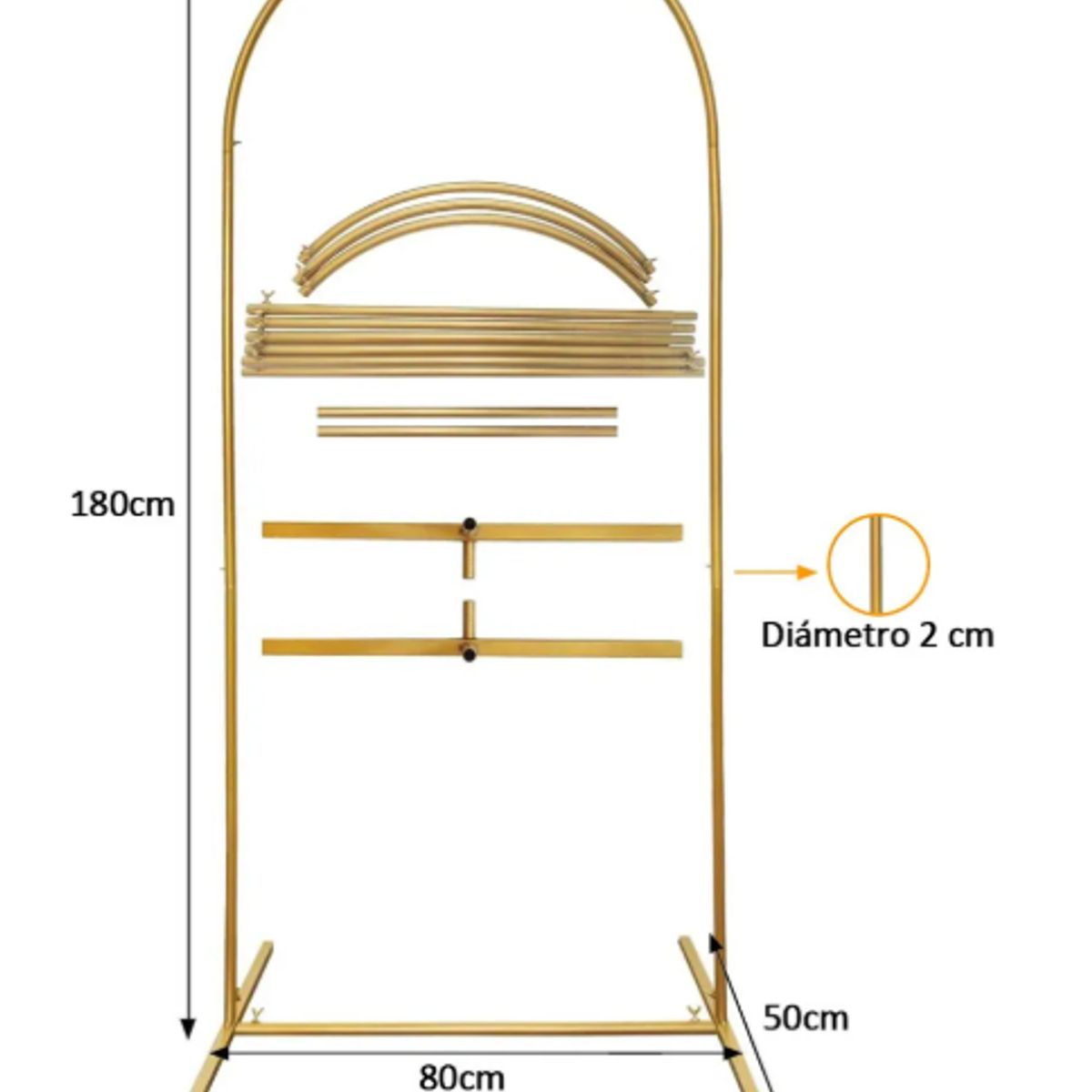 GENERICO - Base Estructura Arco De Globos Decoraciones Aro 1.8m×80cm