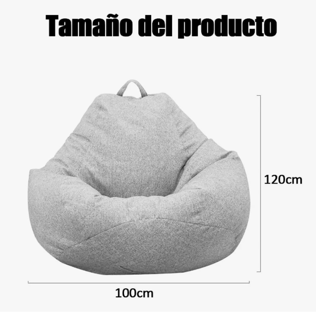 GENERICO - Puf Gigante En Forma De Pera Y Sin Relleno,lavable 100×120cm