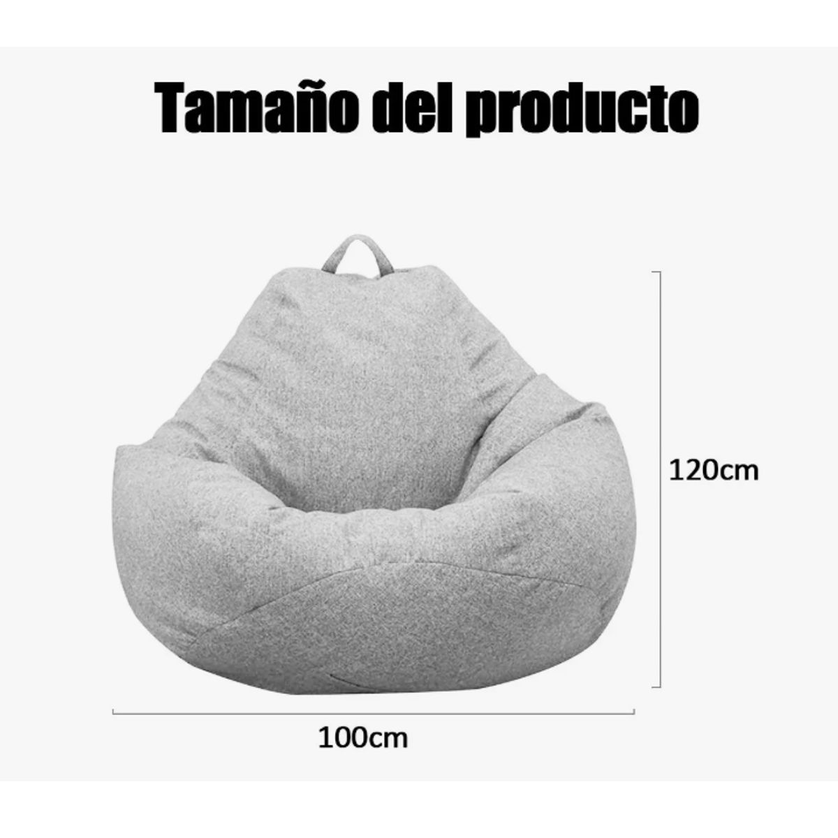 GENERICO - Puf Gigante En Forma De Pera Y Sin Relleno,lavable 100×120cm