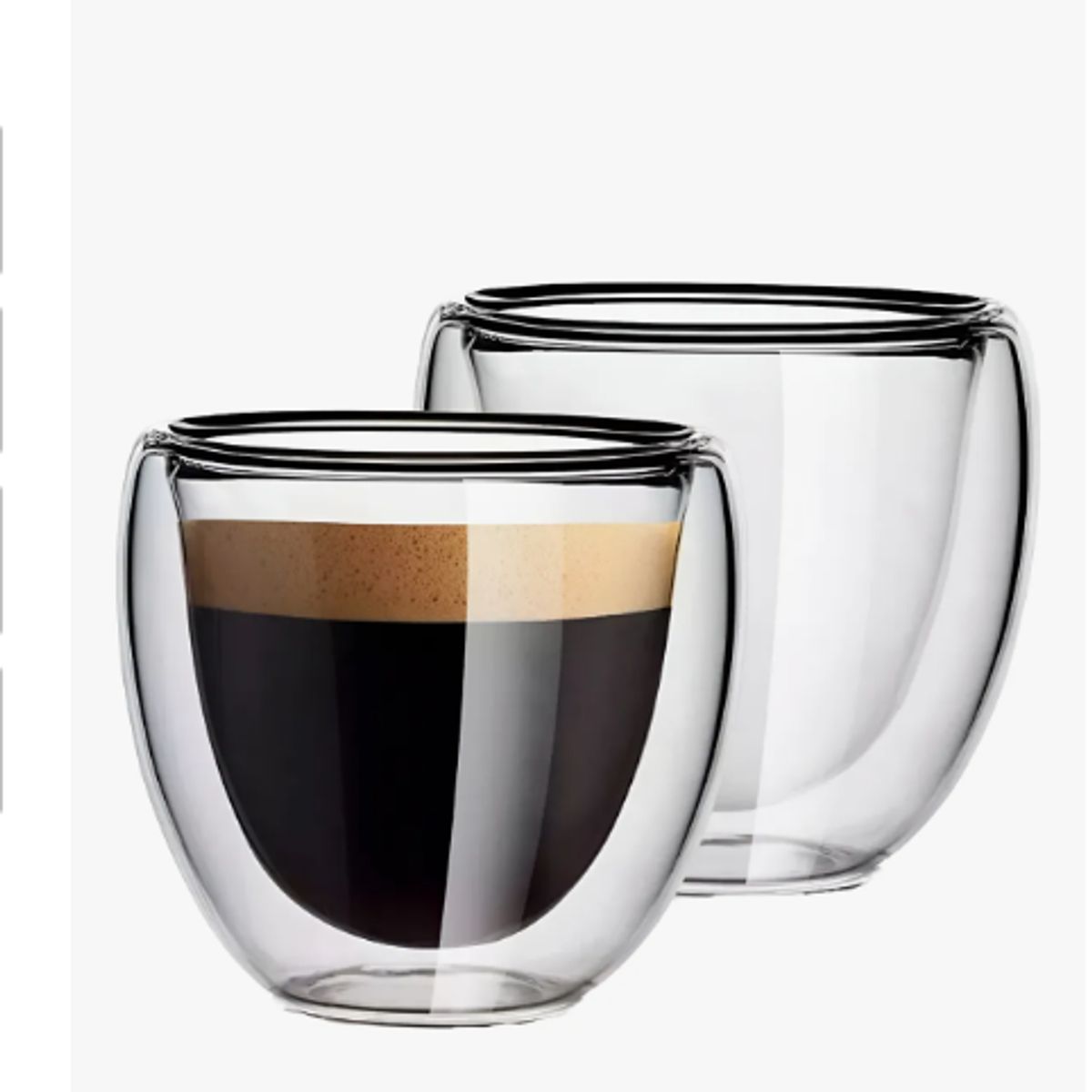 GENERICO - Set 6 Vasos Café Vidrio Doble Pared Térmico Transparente Vaso