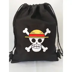GENERICO - Bolso morral Anime One Piece Jolly Roger Bordado Lona