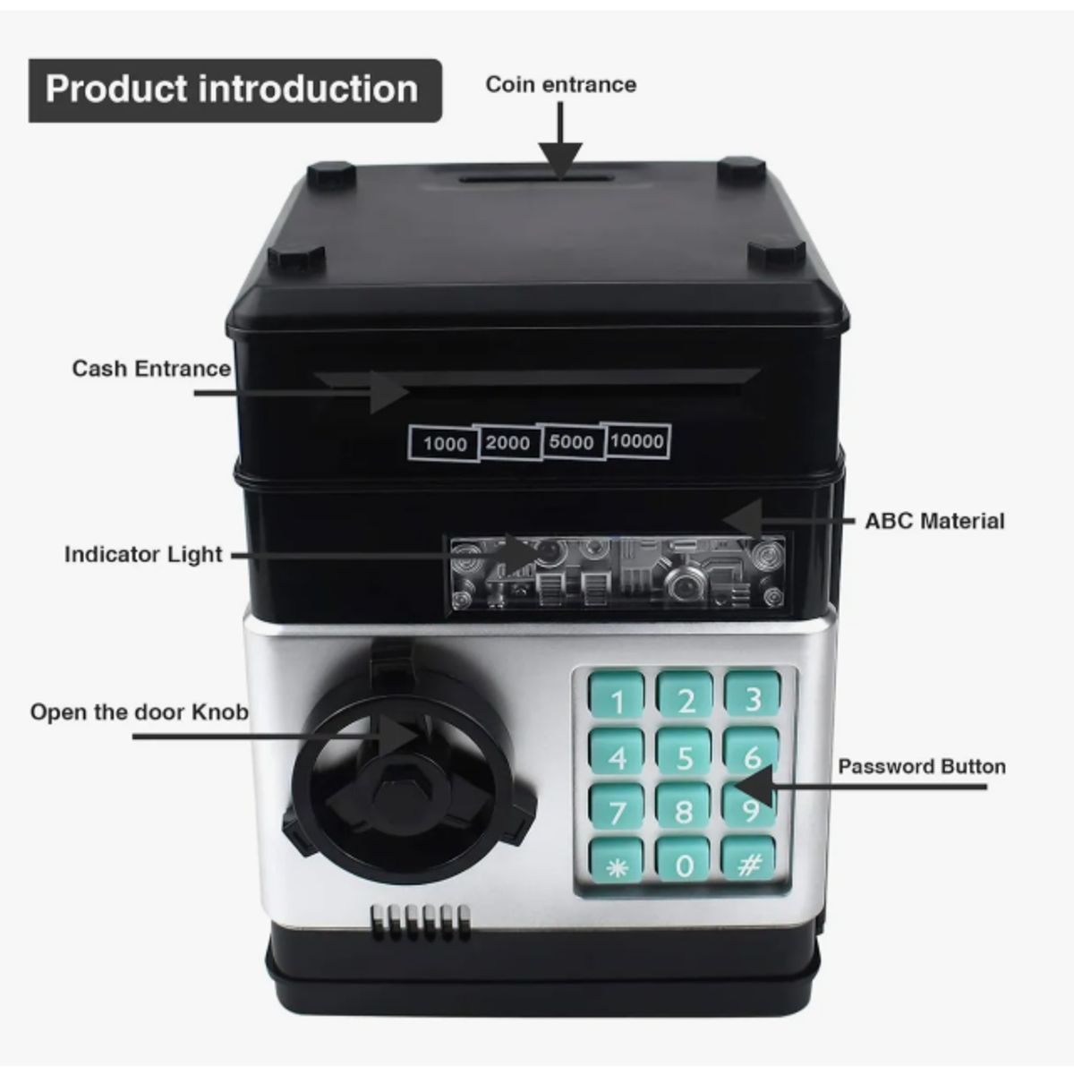 GENERICO - Alcancia Para Niños Juguete Tipo Caja Fuerte Electronica