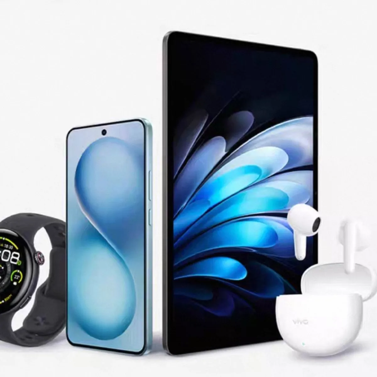 VIVO - Audífonos Vivo Tws Air 3 Bluetooth BT54 Azul+Rosa