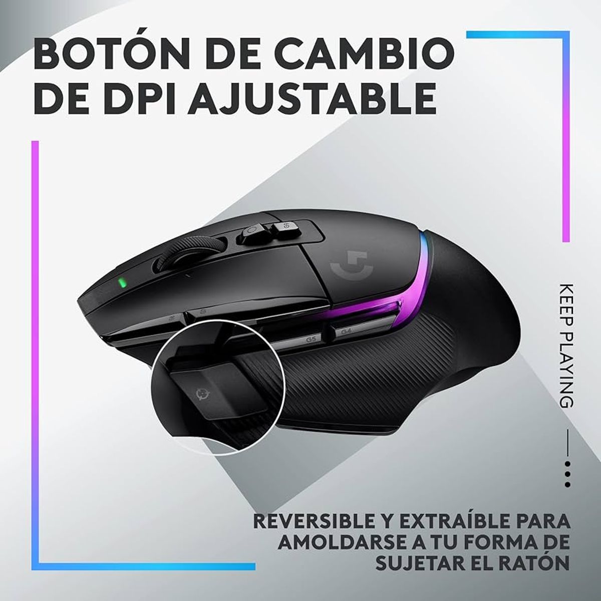LOGITECH - Mouse Gamer Inalámbrico Logitech G502 X Plus Óptico 25600dpi