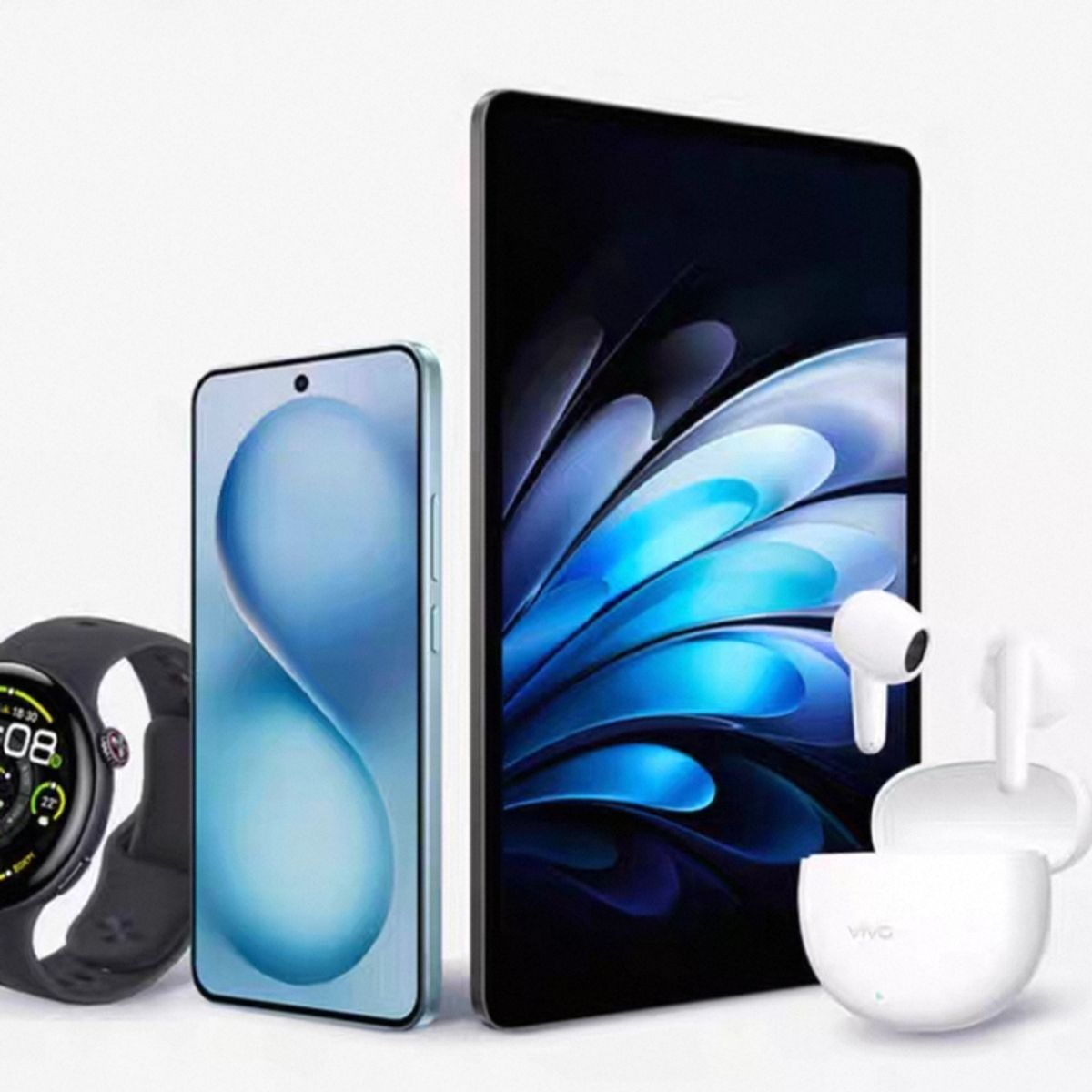 VIVO - Audífonos Vivo Tws Air 3 Bluetooth BT54 Azul Y estuche