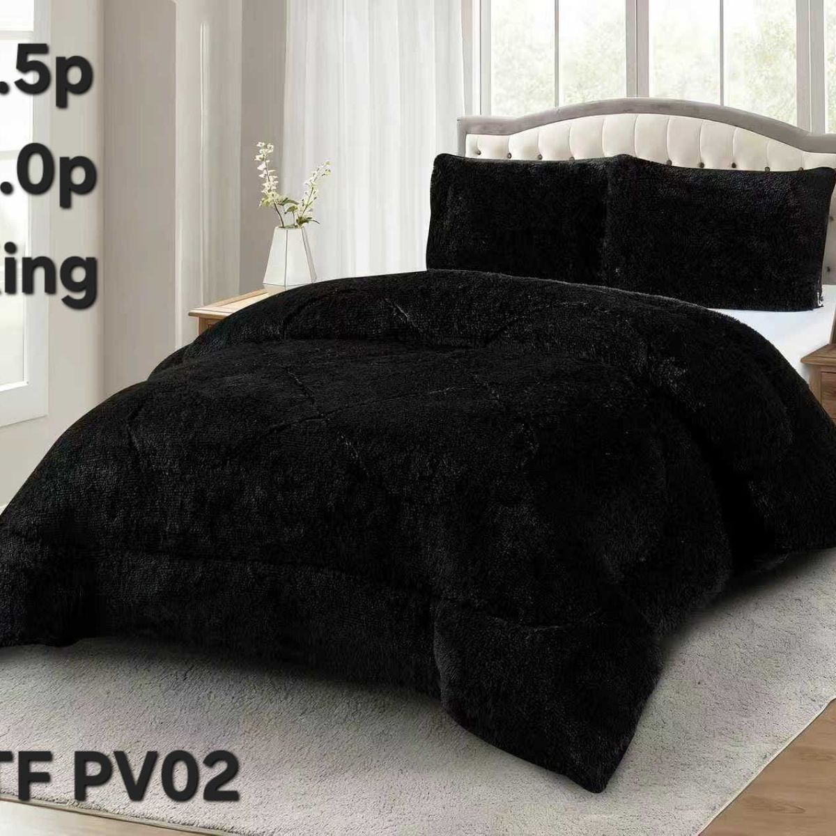 GENERICO - Cobertor Cubrecama de Invierno Peludo con Chiporro 2,5 plazas king