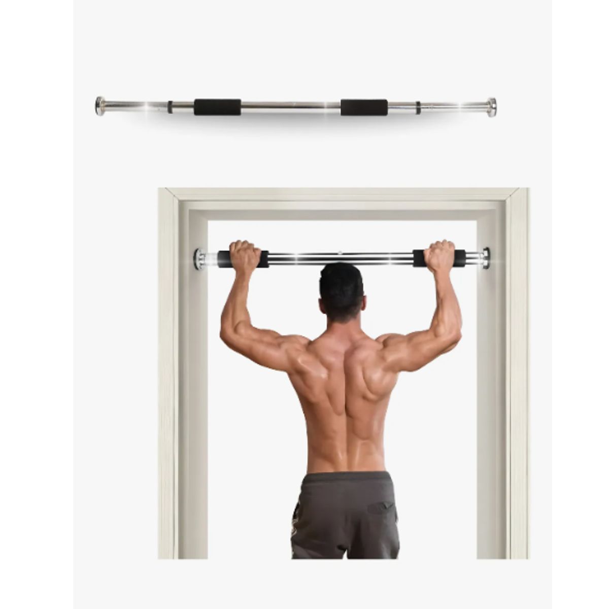 GENERICO - Barra Ejercicios Puerta Ajustable Dominadas Flexiones 100kg