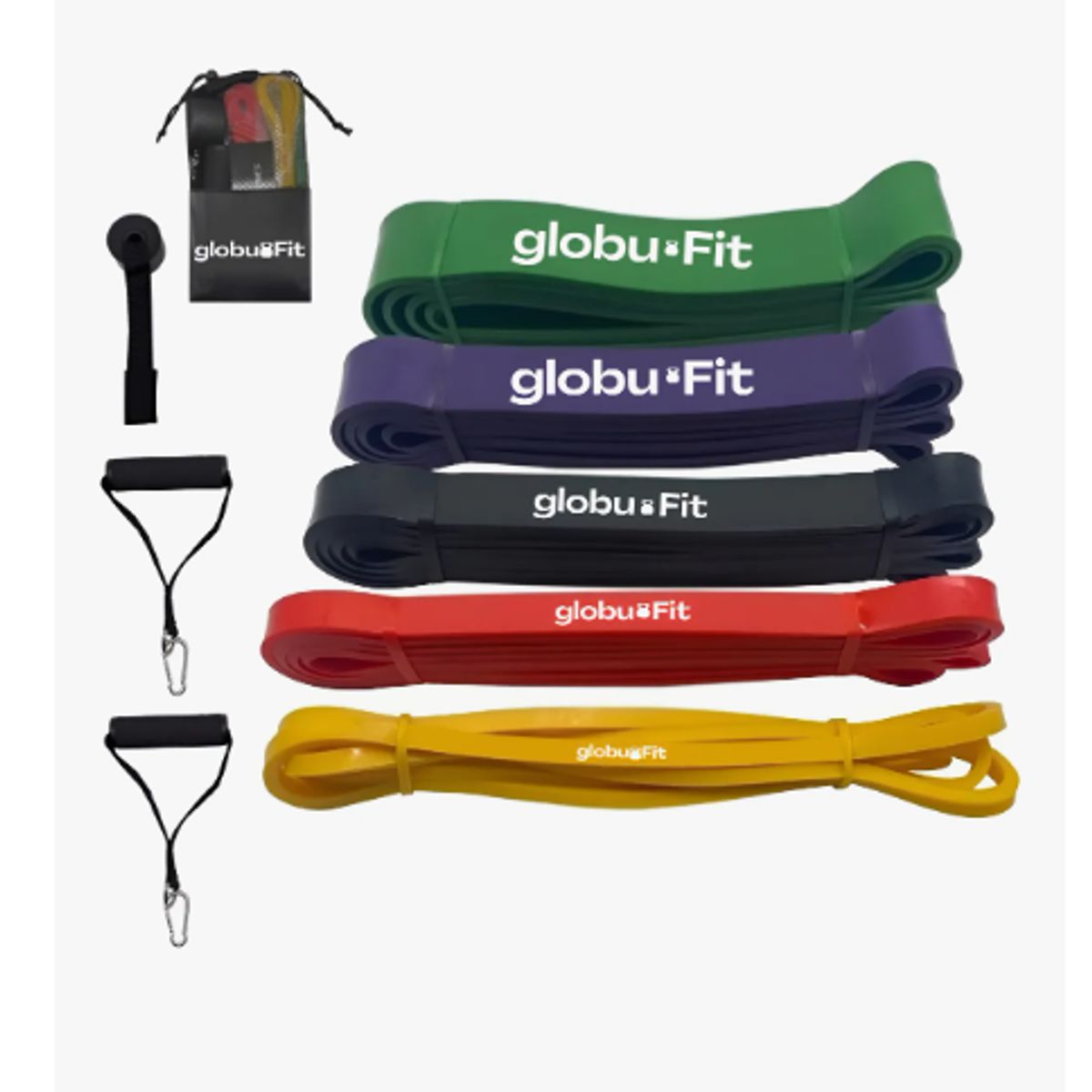 GENERICO - Bandas Elasticas Resistenciat Set 5 + Accesorios Gym Multi
